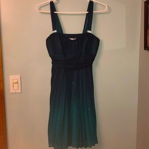 Gorgeous Teal Ombré dress with sparkling accents
